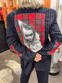 Pin-Striped Red Tartan 3-Piece – "Why So Serious?" Joker-Style Punk