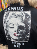 Marilyn Legends Never Die – Black Blazer with Unique Zipper Edge Details