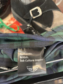 BLACK STEWART TARTAN SKIRT – MONO PLEATED
