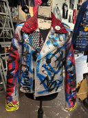 Metallic Vegan Warning Battle Jacket