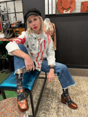 1977 Hand - Painted Skull Overshirt – Vintage Punk Jacket | Reworked - Reckless Swagger