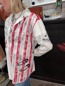 1977 Hand - Painted Skull Overshirt – Vintage Punk Jacket | Reworked - Reckless Swagger
