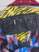 Metallic Vegan Warning Battle Jacket