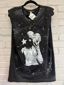 Stitched & Punked Hand-painted T-shirt