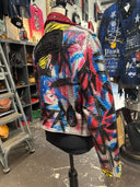 Metallic Vegan Warning Battle Jacket