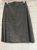 BLACK HALFMOON SKIRT – MONO PLEATED MINI