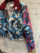 Metallic Vegan Warning Battle Jacket