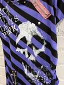 Diagonal Purple Skull Blouse Top