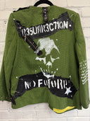 Green Checkered Zip Punk blazer
