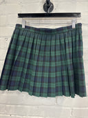 BLACK STEWART TARTAN SKIRT – MONO PLEATED