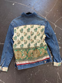 Denim Jean Jacket w/Embellished Paisley