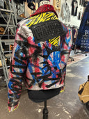Metallic Vegan Warning Battle Jacket