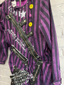 Purple Jail Rebel Stripe Punk Top Dress