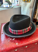Black Bailey Pork Pie Fedora Hat