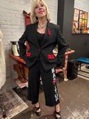 Smash It Up The Damned Tassel Pinstripe Pants Suit