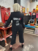 Smash It Up The Damned Tassel Pinstripe Pants Suit