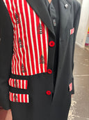 3-pc Pants Striped Vest Jacket Pants