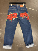 Levis 511 floral blue Cuffed Jeans