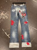 Miss Sixty Floral Flip Tommy Flare Jeans