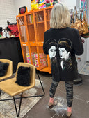 Oversized Boyfriend Tuxedo Jacket with two unique Japanese Geishas front and back