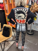 The Exploided  Punk Pinstriped Punk and Yellow plaid, Mohawk Skull Punk ,fashion meets street punk style