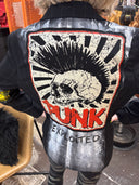 The Exploided  Punk Pinstriped Punk and Yellow plaid, Mohawk Skull Punk ,fashion meets street punk style