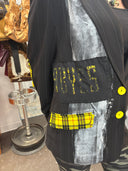 The Exploided  Punk Pinstriped Punk and Yellow plaid, Mohawk Skull Punk ,fashion meets street punk style