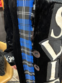 Custom crushed velvet coat Story of the Slits Punk Rock Tartan