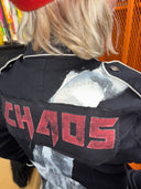 Fitted Piped Epaulets - Chaos Around the World Painted Punk