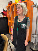 Long Quilted Sleeveless Vest - Chelsea Grin Ashes to Ashes Design