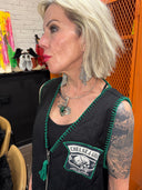 Long Quilted Sleeveless Vest - Chelsea Grin Ashes to Ashes Design