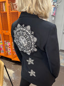 Elegance Meets Custom: Snowflakes Design Patches with Silver Studs