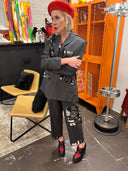Pinstripe Wool Suit - Asian Punk Edge | Stylish & Daring