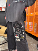 Pinstripe Wool Suit - Asian Punk Edge | Stylish & Daring