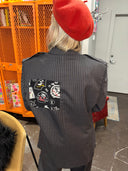 Pinstripe Wool Suit - Asian Punk Edge | Stylish & Daring