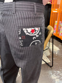 Pinstripe Wool Suit - Asian Punk Edge | Stylish & Daring