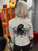 Grey and White Fitted 007 Bond Octopussy Jacket - Cinema-Worthy Edge
