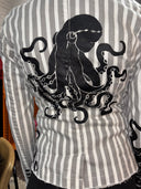 Grey and White Fitted 007 Bond Octopussy Jacket - Cinema-Worthy Edge
