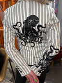 Grey and White Fitted 007 Bond Octopussy Jacket - Cinema-Worthy Edge