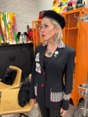Fallen Angels Checkerboard Punk Jacket - Full Back Wings Design