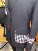 Fallen Angels Checkerboard Punk Jacket - Full Back Wings Design