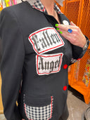 Fallen Angels Checkerboard Punk Jacket - Full Back Wings Design