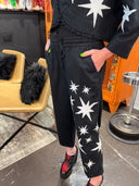2 Pcs Linen Suit - Drawstring, Stars & Safety Pins for Stylish Look