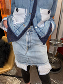 Japanese Twist Denim Skirt Set - Eyelet Insert | Punk DIY Fashion