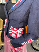 Vintage Vibes: 40s-Inspired Pinstripe Set - Puff Pocket Skirt & Jacket
