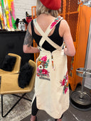 Off-white Denim Pinafore - 'Legend Never Dies, Heroes Are Remembered'