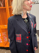 Pin-Striped Red Tartan 3-Piece – "Why So Serious?" Joker-Style Punk