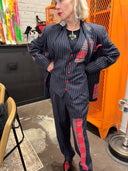 Pin-Striped Red Tartan 3-Piece – "Why So Serious?" Joker-Style Punk