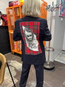Pin-Striped Red Tartan 3-Piece – "Why So Serious?" Joker-Style Punk
