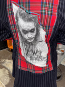 Pin-Striped Red Tartan 3-Piece – "Why So Serious?" Joker-Style Punk
